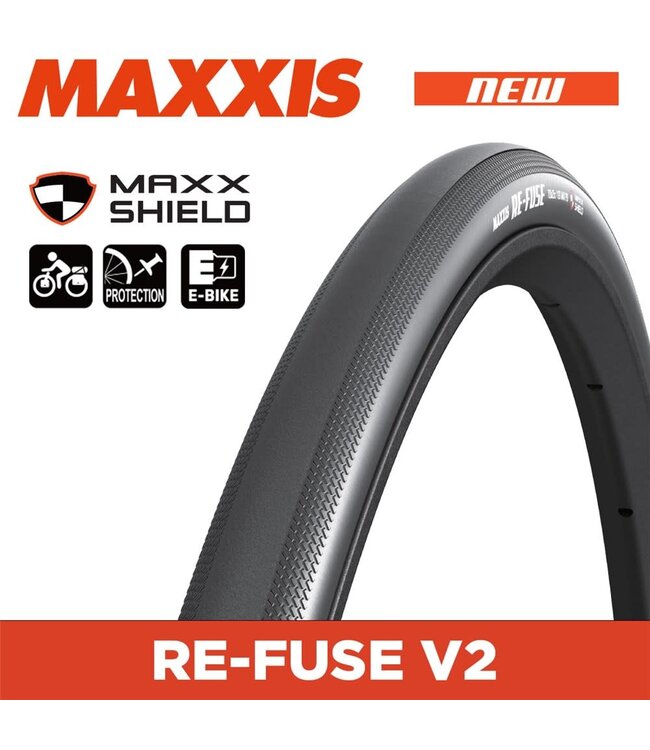 Maxxis Maxxis Tyre Re-Fuse V2 700 x 28 60TPI MaxxShield Folding