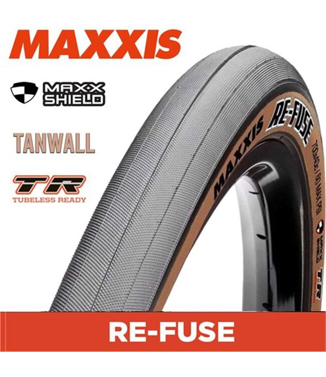 Maxxis Maxxis Tyre Re-Fuse 700 x 40  60TPI MaxxShield Folding Tanwall