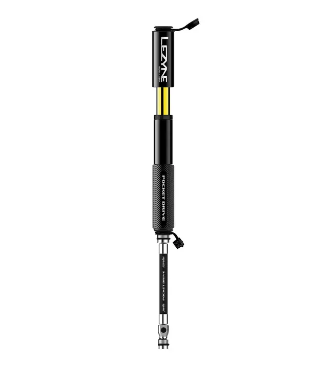 Lezyne Lezyne Pocket Drive Pump, Black, CNC machined 160psi, ABS Flex Hose 140mm long