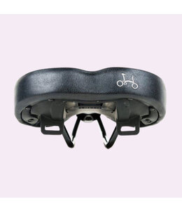 Brompton Brompton Saddle -  with black rails 167mm width (Black)