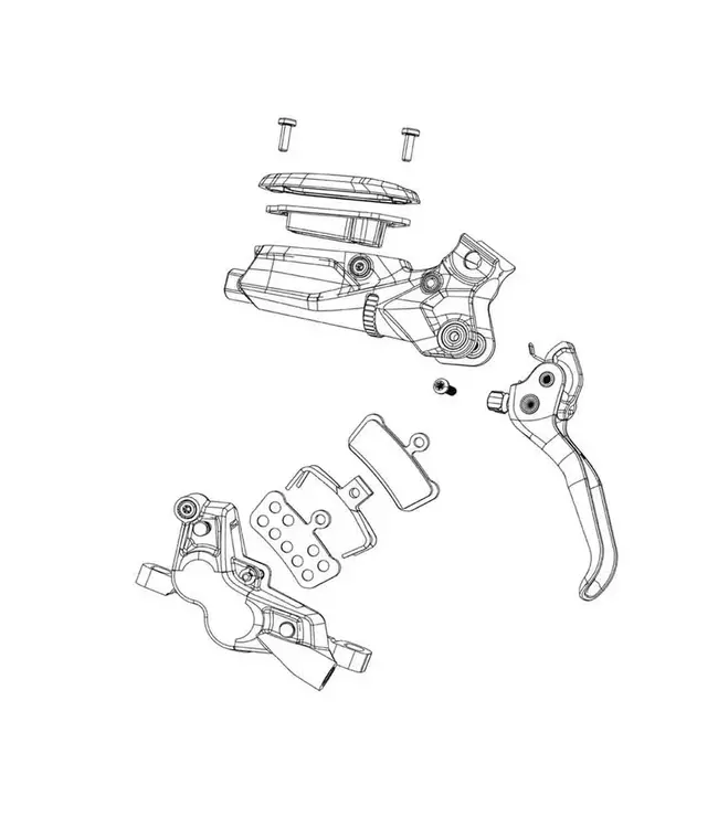 Sram Sram Disc Brake Lever Reservoir Cap Kit - (Includes Reservoir  Cap, Bladder & Hardware) - Level Ultimate/TLM/TL/T/ Level