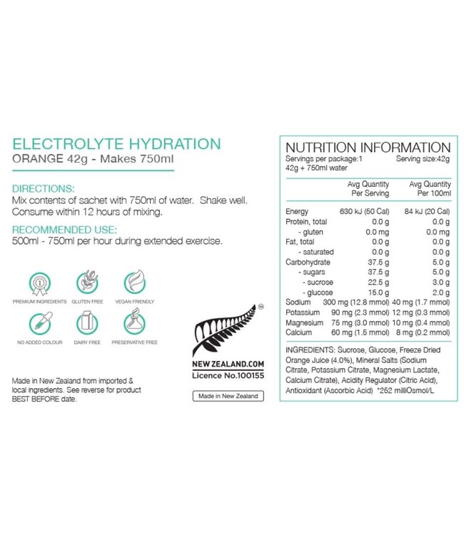 Pure Sports Nutition Pure Electrolyte Hydration - Orange 42g