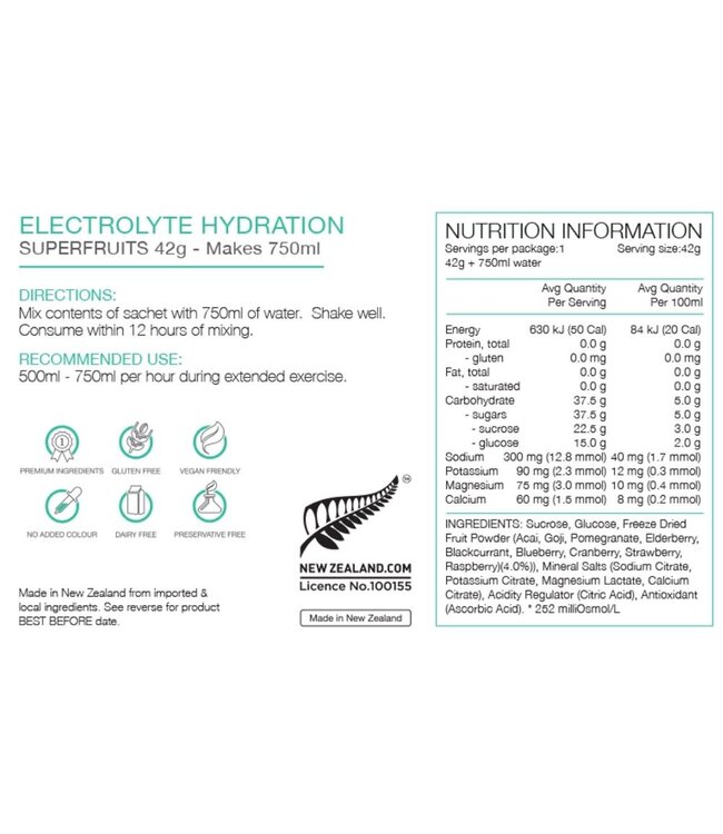 Pure Sports Nutition Pure Electrolyte Hydration - Superfruits 42g