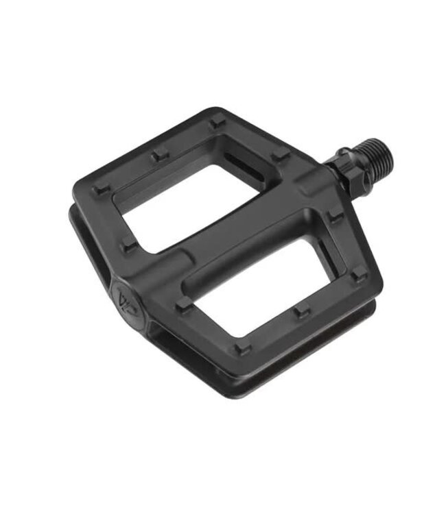 VP Pedals - Junior for 16-20" bikes, 1/2" Boron Axle, One Piece PP Body, Ball Bearing, Black, 93 x 87mm