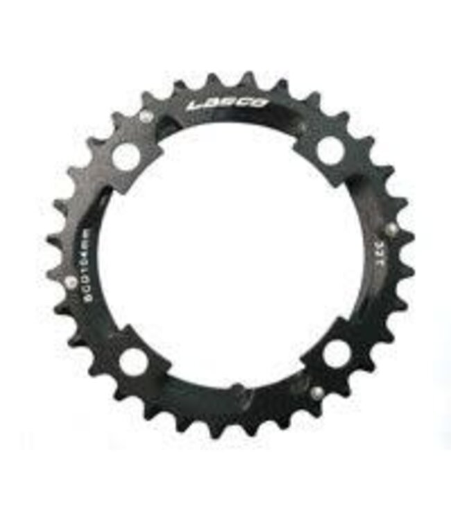 Lasco Chainring Blk 4 Bolt 32T BCD 104