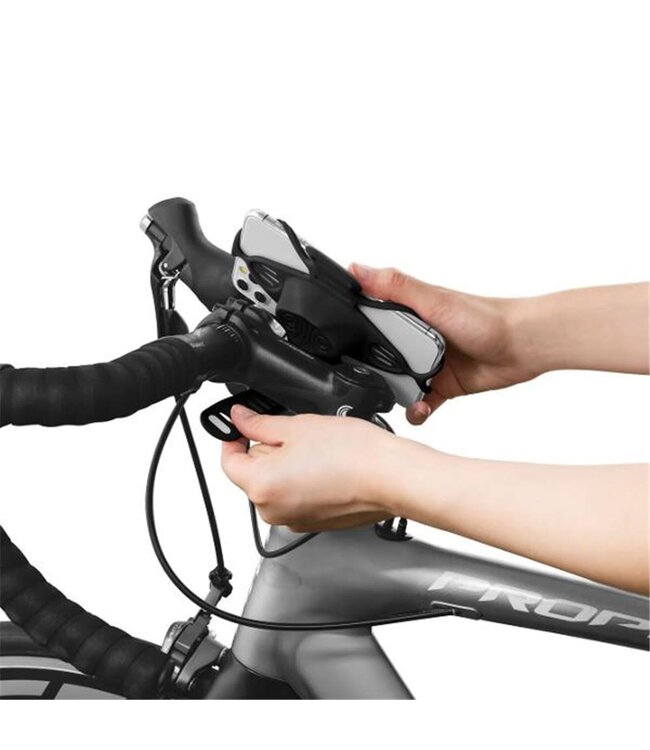Bone BONE Bike Tie 4 - For Stems - Fits Smartphone 4.7-7.2 inch - Black
