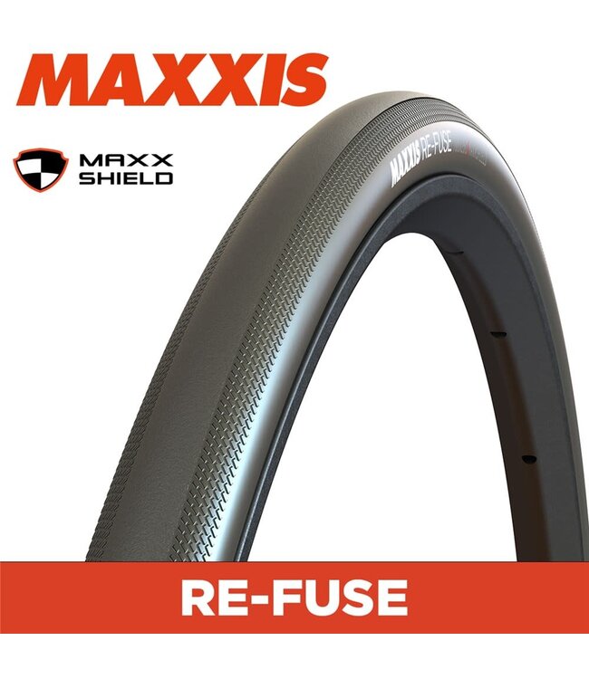 Maxxis Maxxis Re-Fuse Tyre 700 X 25 Folding 60TPI MaxxShield Black