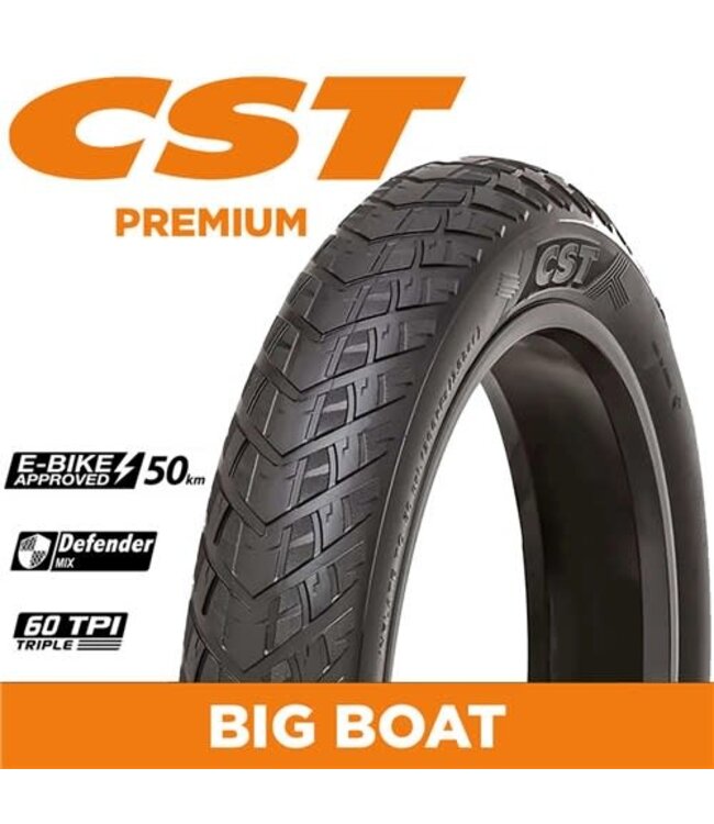CST Tyre Big Boat (CTC06) - 20 x 3.0 - EBike 50km Approved - 60TPI Triple - Defender Mix 1.5mm