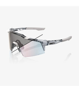 100% 100% Sunglasses Speedcraft SL - Polished Translucent Grey - Rose Gold Photochromic