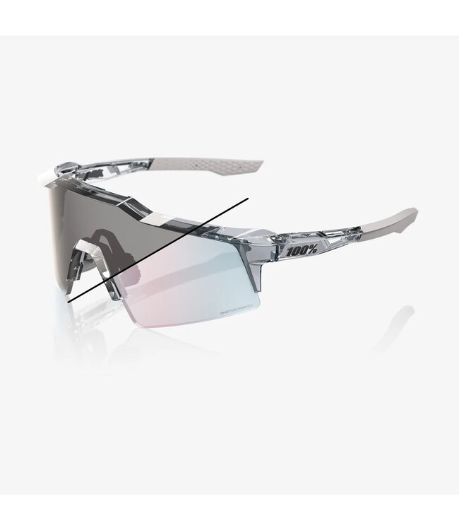 100% 100% Sunglasses Speedcraft SL - Polished Translucent Grey - Rose Gold Photochromic