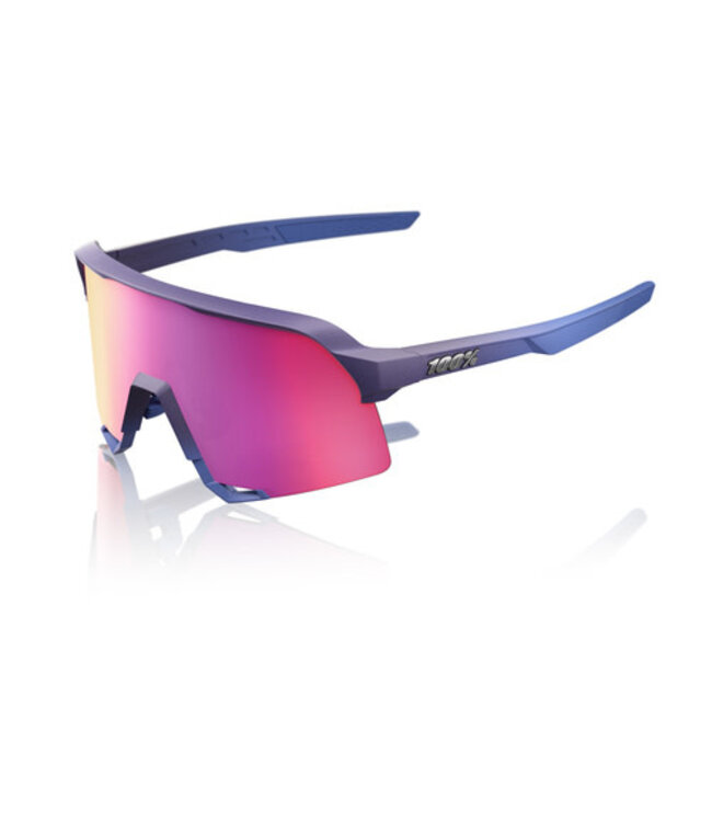 100% 100% Sunglasses S3 - Satin Storm Metallic - Purple Mirror
