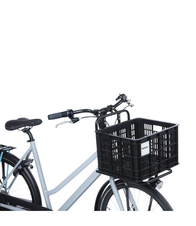 Basil Bicycle Crate MIK 2.0 M 29.5L Black Recycled Lockable