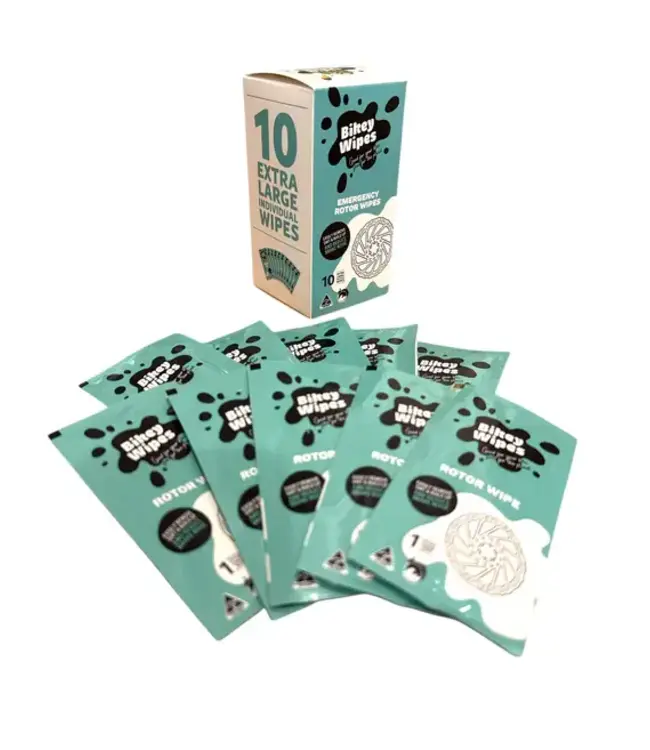 Bikey Wipes Bikey Wipes Emergency Rotor Wipes - Box of 10