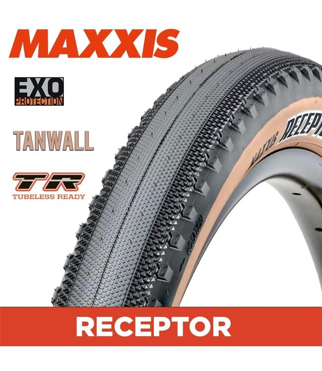 Maxxis Maxxis Receptor Tyre - 700 X 40 Folding 120TPI EXO TR Tanwall