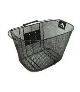 BPW Front Basket, fixed angle QR, Black Steel Mesh