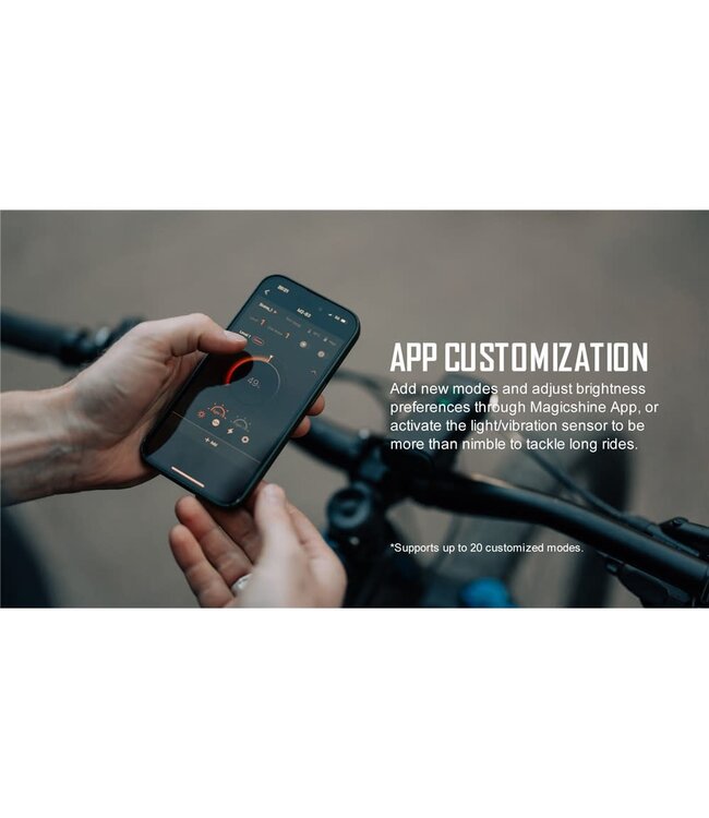 Magicshine Magicshine Front Light - RAY 1600 Bluetooth - Garmin Bar Mount & Go-Pro Adapter - IPX6 USB-C