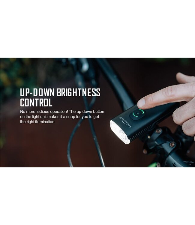 Magicshine Magicshine Front Light - RAY 1600 Bluetooth - Garmin Bar Mount & Go-Pro Adapter - IPX6 USB-C