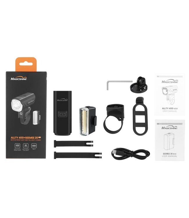 Magicshine Magicshine Light Set - Allty 400 & SeeMee 20 Combo - USB-C - IPX6