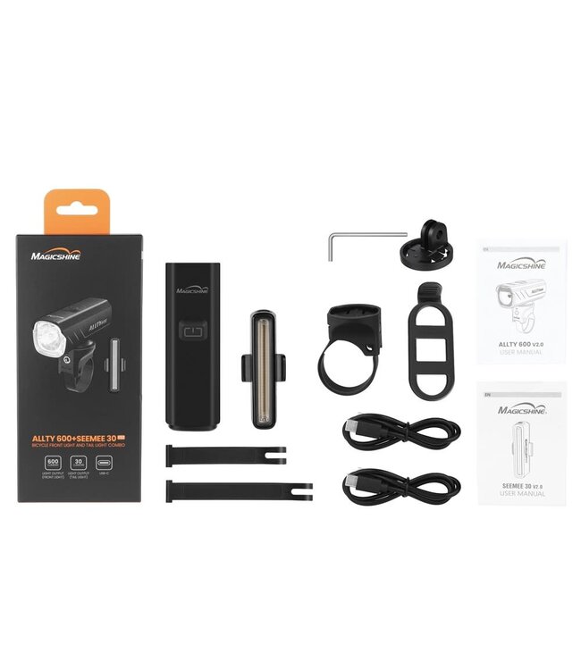 Magicshine Magicshine Light Set - Allty 600V2 & SeeMee 30V2 Combo - USB-C - IPX6