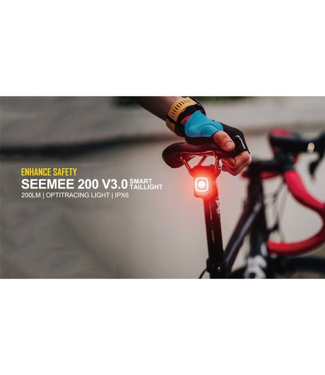 Magicshine Magicshine Rear Light - SeeMee 200 V3 - Brake & Ambient Light Sensor - USB-C - IPX6