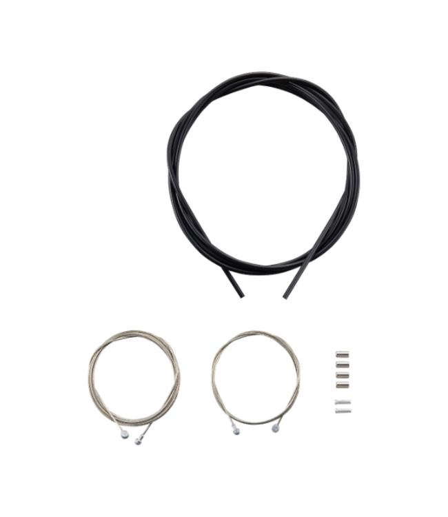 Shimano Shimano MTB steel brake cable set 2200 mm M SYSTEM outer cable 1000 mm / 2050 mm steel brake inner 2 each of outer/inner end cap