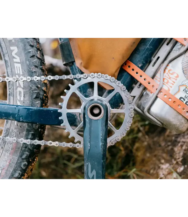 Tumbleweed Bicycle Co. Tumbleweed Wagon Wheel Chainring 32 tooth + 3mm Offset 304 Stainless (silver)