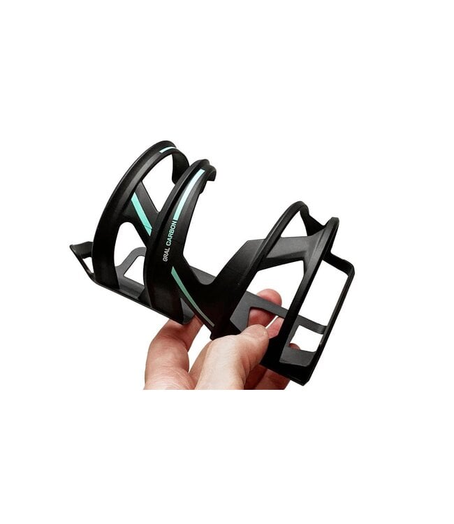 Bianchi Bianchi Bottle Cage Gral  Left Carbon CB Matte Black / Celeste