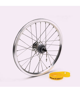 Brompton Rear wheel incl fittings for 6-spd - BWR 3-spd Black