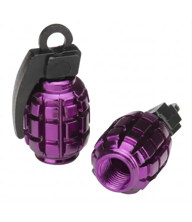 Valve Cap Grenade Alloy Anodised (Sold Individual)