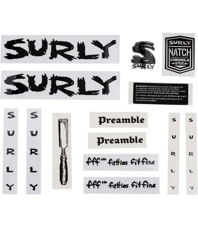 Surly Surly Decal Set Preamble Black