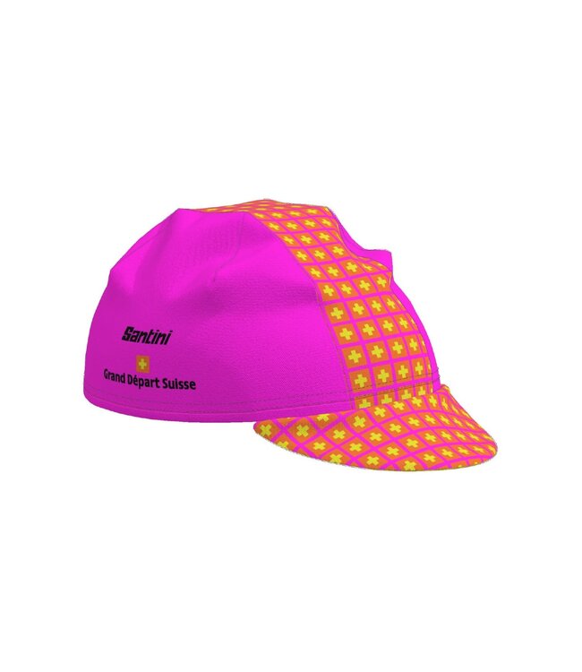 Santini Tour De France 26 Grand Depart Suisse Stage Cycling Cap Pink