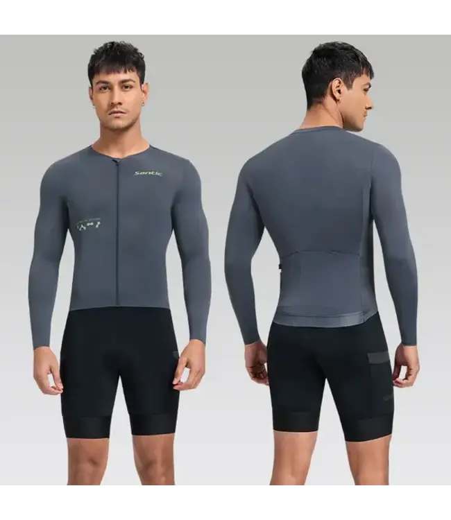 Santic Santic Fusheng Long Sleeve Jersey Grey