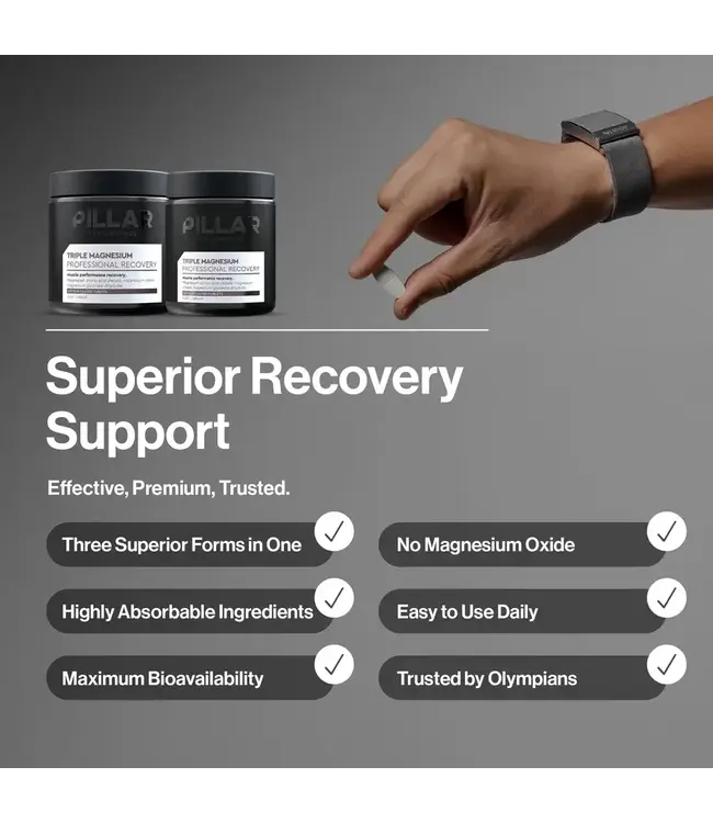 Pillar Performance Pillar Performance Triple Magnesium Professional Recovery 120 Tablet Jar