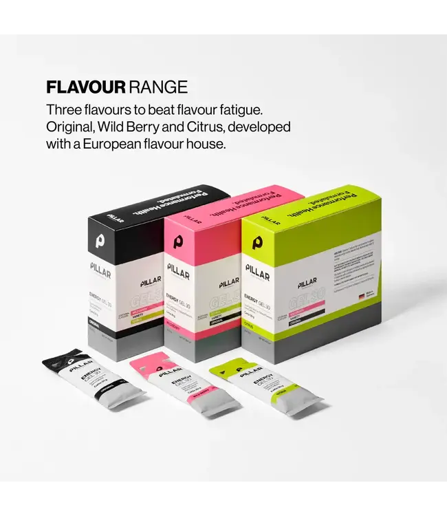Pillar Performance Pillar Performance Energy Gel (Wild Berry, Citrus, Original (Unflavoured) Single Serve