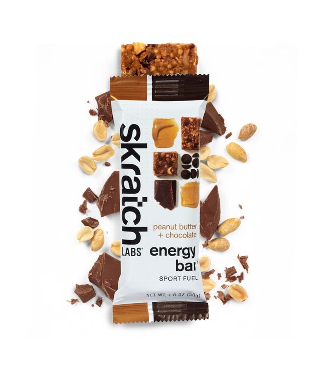 SkratchLabs Energy Bar Sport Fuel - Peanut Butter Chocolate - 50g each