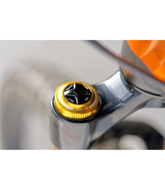 Funn NOS Air Fork Valve Cap - F Type Fox 34/68 - Gold