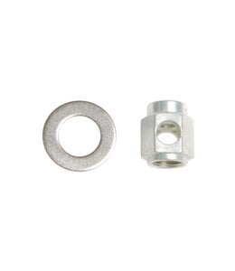 Brompton Chain tensioner nut + washer - 3-spd (Sturmey - alloy shell)