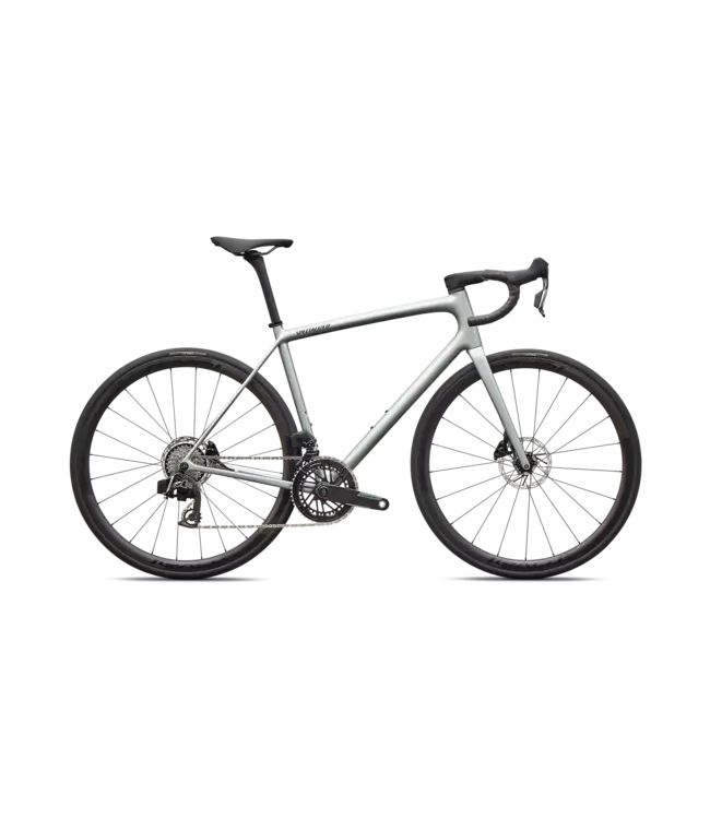Specialized Specialized Aethos 2 Pro SRAM Force AXS E1 Gloss Shadow Silver / Emerald Metallic (Special Order Only)