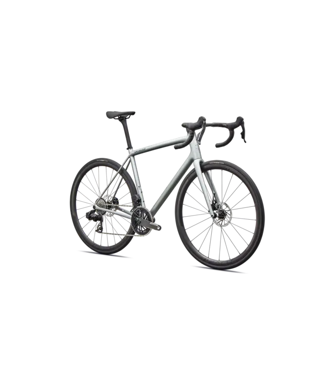 Specialized Specialized Aethos 2 Pro SRAM Force AXS E1 Gloss Shadow Silver / Emerald Metallic (Special Order Only)