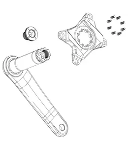Sram Sram Crank Mounting Bolt Kit - Removable Spider / Chainring Direct Mount Torx T20 QTY:8