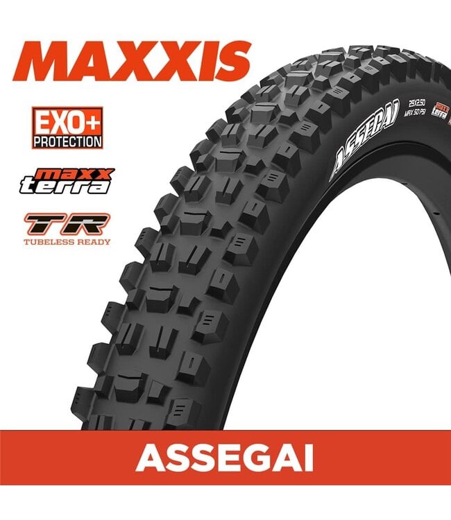 Maxxis Maxxis Mountain Tyre - Assegai- 27.5X2.50 - MAXXTERRA / EXO+ / TR - Foldable 60 TPI E25