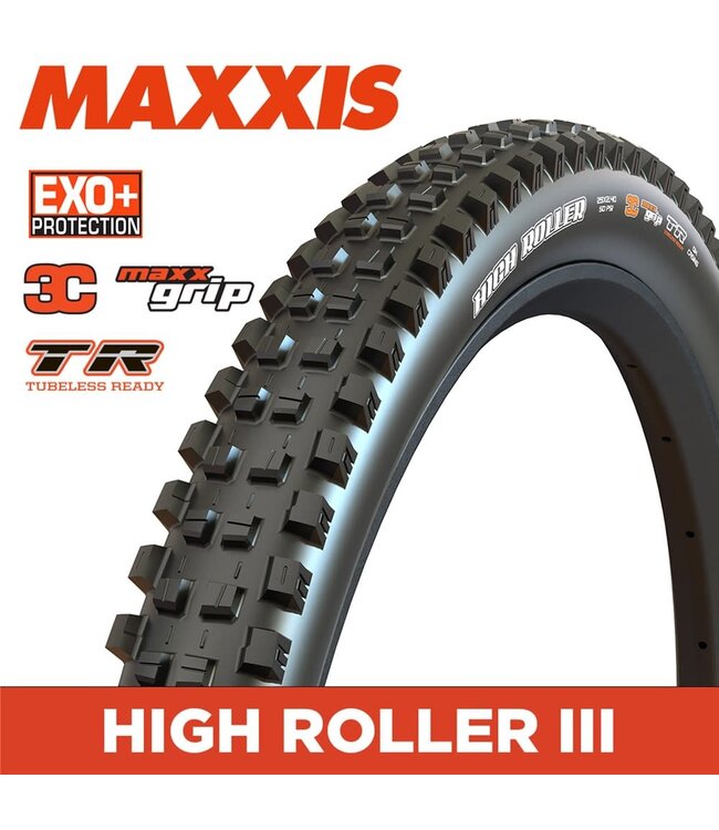 Maxxis Maxxis Mountain Tyre - HIGH ROLLER - 27.5X2.40 - 3C MAXXGRIP / EXO+ / TR - Foldable 60 TPI E25