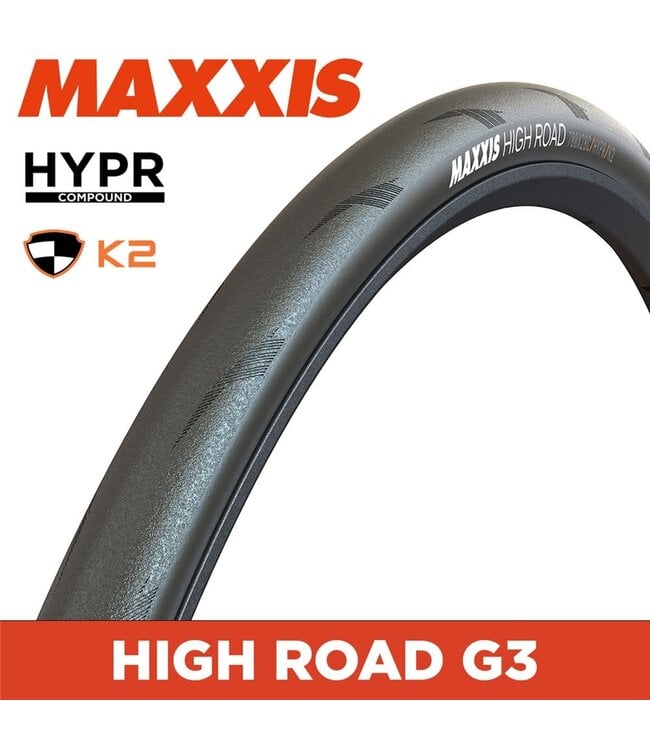 Maxxis Maxxis Road Tyre - HIGH ROAD - 700X30C - HYPR / K2 - Foldable 150 TPI