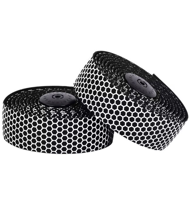 Cyclehaus Cyclehaus Elite PU Bar Tape With Silicon Honeycomb Weave Top - Black / White
