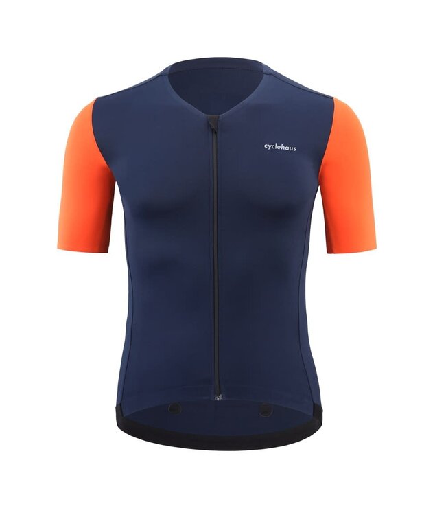 Cyclehaus Cyclehaus Elite Jersey SS Navy Blue & Orange XL
