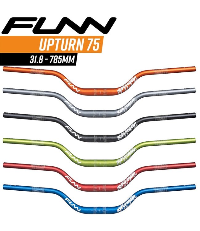 FUNN Handlebar - Upturn 31.8mm 75mm Rise - 785mm Width - Blue