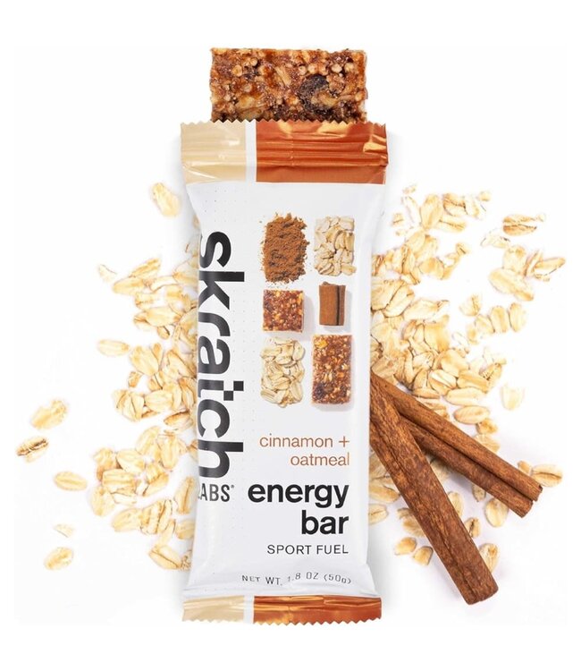 SkratchLabs Energy Bar Sport Fuel - Cinnamon + Oatmeal - 50g each