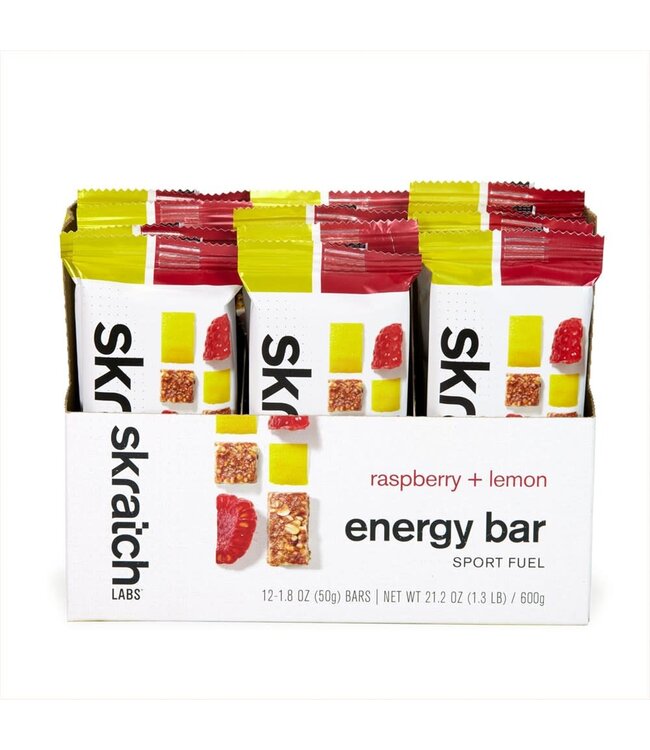 SkratchLabs Energy Bar Sport Fuel - Raspberries & Lemons- 50g each