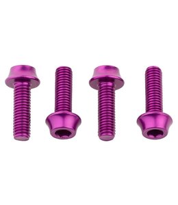 Wolf Tooth Wolf Tooth Water Bottle Cage Bolts - 4 Pieces - Purple