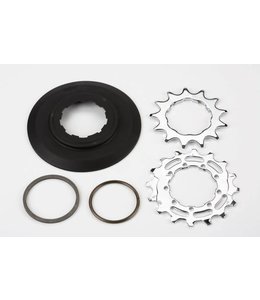 Brompton Brompton Sprocket set incl chain guide disc 3/32' 9-spline - 13/16T (BWR 6-spd)